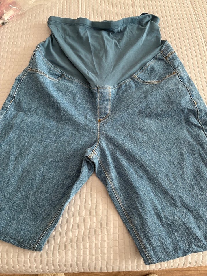 Gri Mavi Hamile Kot Pantolon - Görsel 4