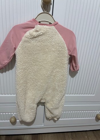 Peluş Detaylı Pembe Bebek Tulum - Görsel 2