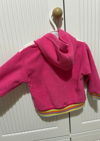 Kız Çocuk Kapüşonlu Fermuarlı Hırka - Görsel 2