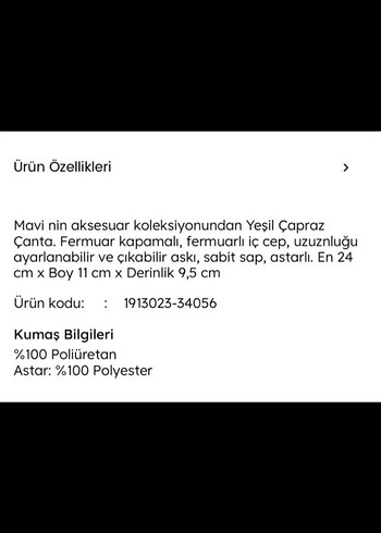 Mavi Marka Yeşil Deri Çanta - Görsel 6