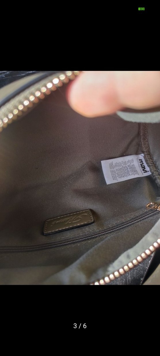 Mavi Marka Yeşil Deri Çanta - Görsel 3