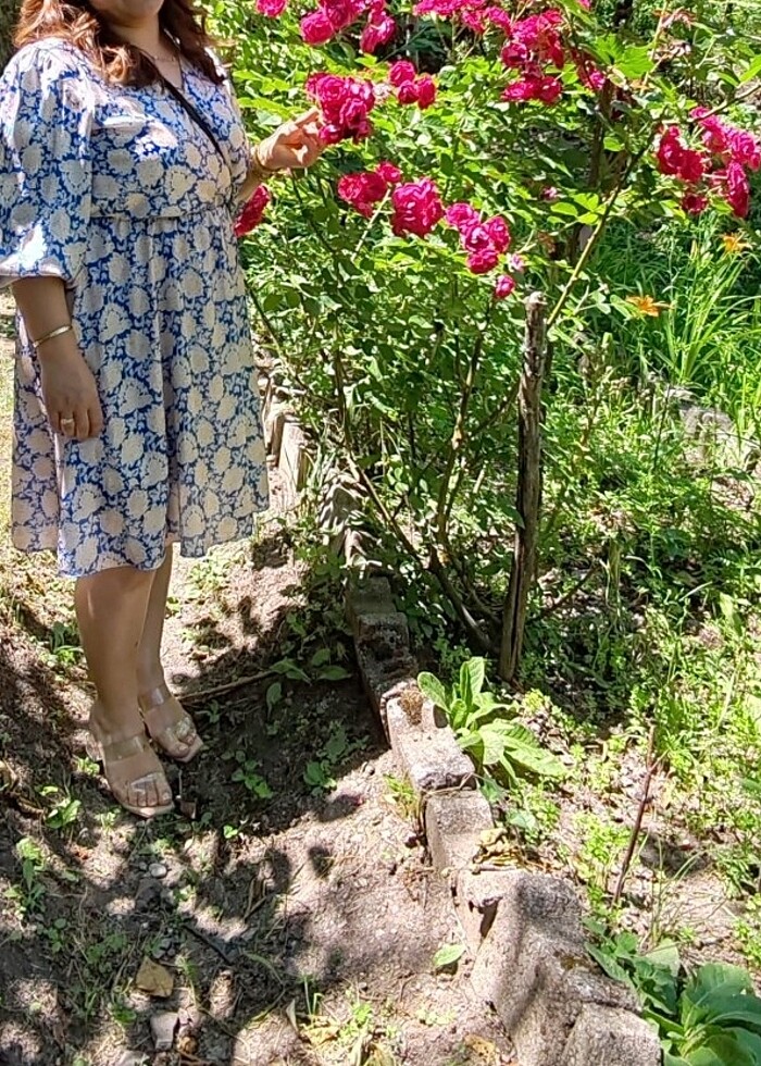 Kruvaze Yaka Harika Elbise - Görsel 4