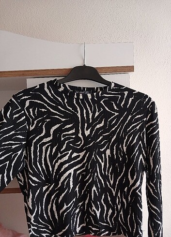 zebra desen bluz