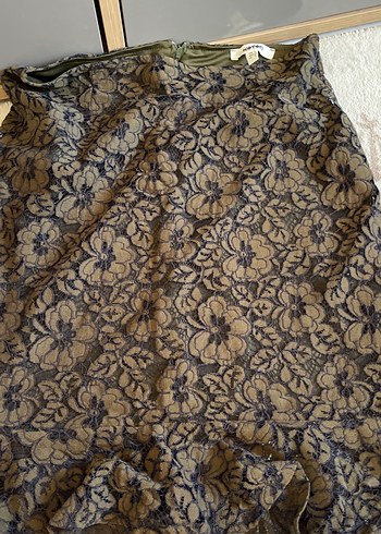 Dantel İşlemeli Midi Etek - Görsel 2