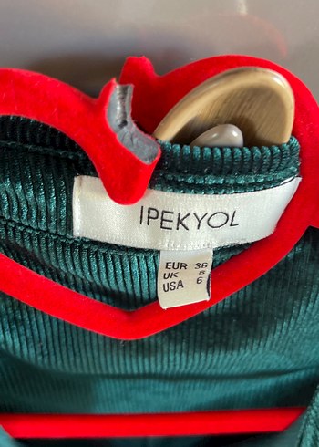 Kadın Yeşil Süet Midi Gömlek - Görsel 2