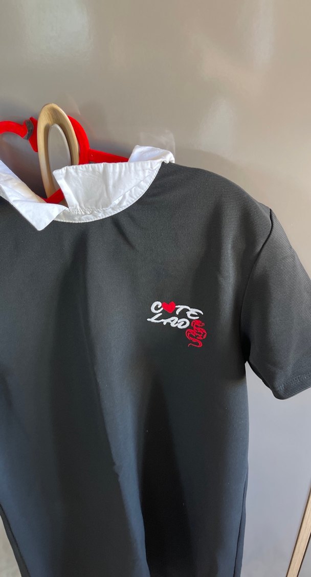 Siyah Kısa Kollu  Elbisesi - Görsel 2