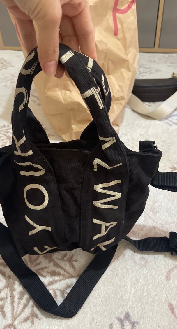 Siyah Fermuarlı Sokak Stili Kadın Çanta - Görsel 3