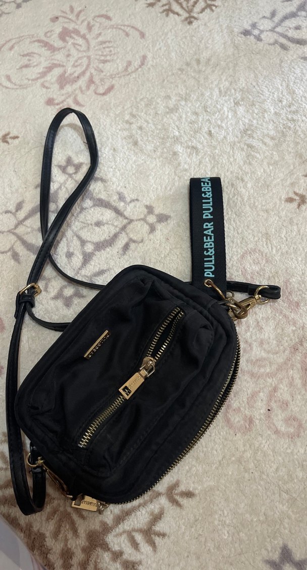 Kadın Siyah Bağlamalı Desenli Çapraz Çanta - Görsel 3