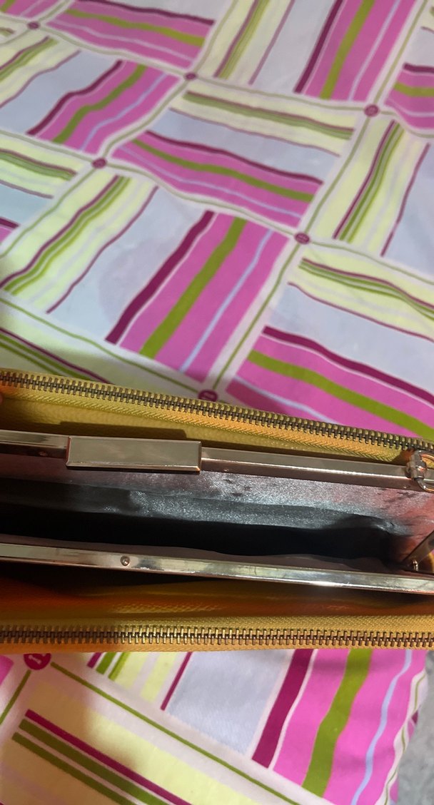 Bej Deri Fermuarlı Kadın Çantası - Görsel 2