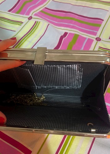 Parlak Sarı Retro Kadın Portföy Çanta - Görsel 3