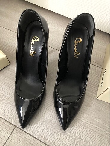 Bambi siyah rugan stiletto - Görsel 6