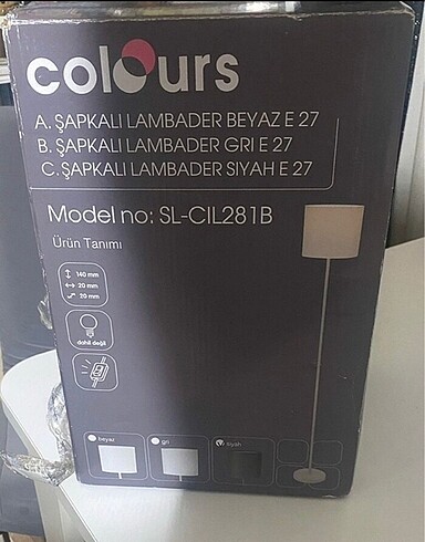  Beden Colours siyah başlıklı lambader