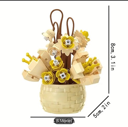  Beden Renk Lego çiçek yıldız çiçeği
