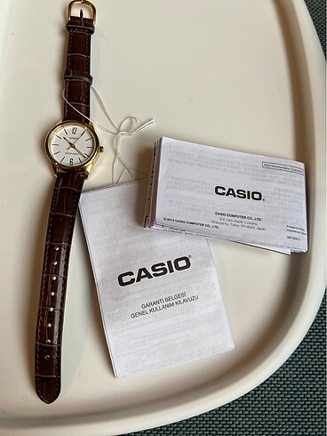  Beden kahverengi Renk Casio bayan vintage kol saati