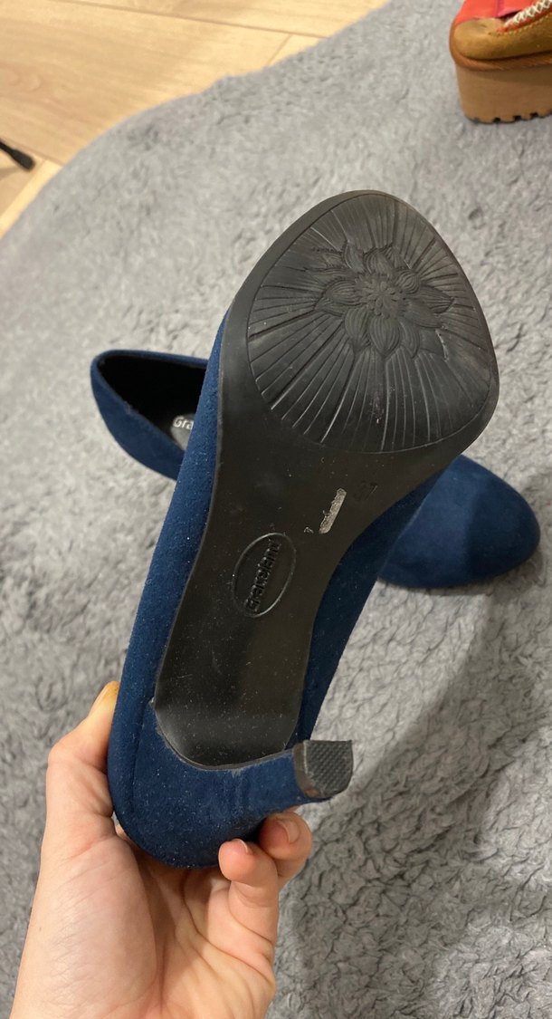 Kadın Lacivert Süet Stiletto Topuklu Ayakkabı - Görsel 2