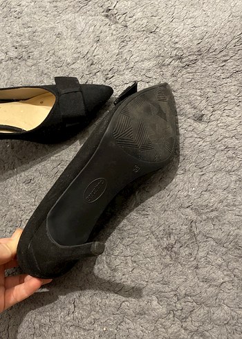 Siyah süet stiletto . - Görsel 2