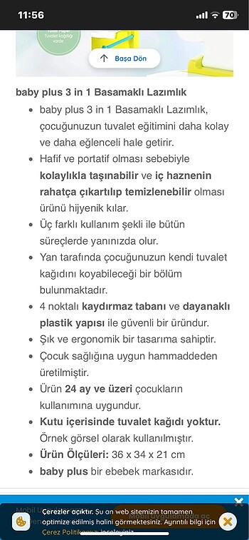 Beden Çocuk lazımlık tuvalet
