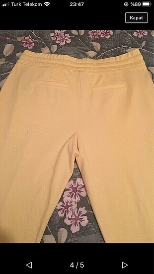 l Beden sarı Renk Pantolon