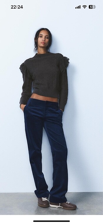 Zara Kadife Fitilli Pantolon