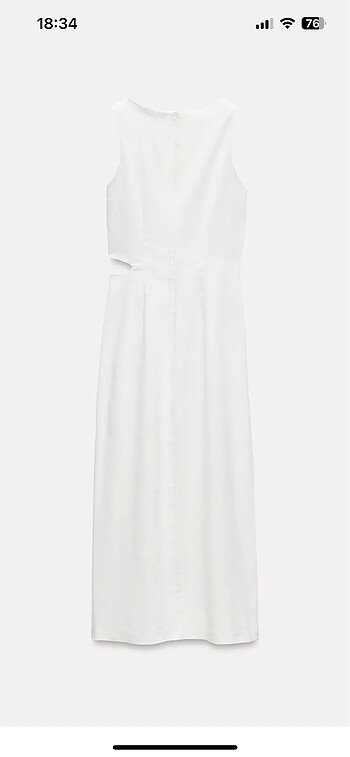 xl Beden beyaz Renk Zara Cut Out Elbise