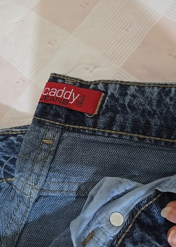 28 Beden Mavi Bol Kesim Kot Pantolon