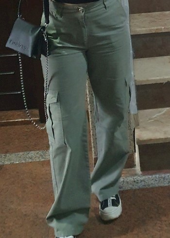 Kadın Haki bol Pantolon
