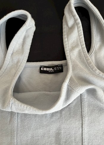 xs Beden DeFacto Kadın Bebe Mavisi Kolsuz Crop
