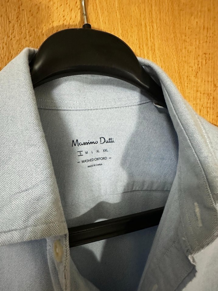 Massimo Dutti Mavi Uzun Kollu Erkek Gömlek - Görsel 2