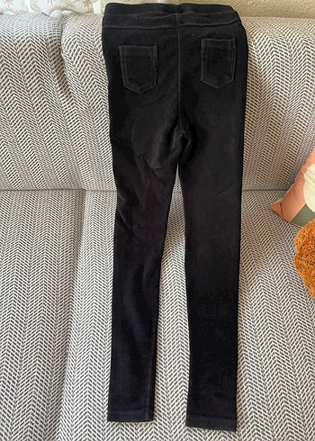 Kız Çocuk Siyah Süet Tayt - Görsel 2