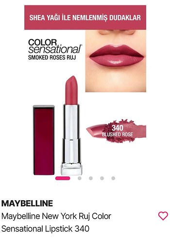 Maybelline Ruj 340 Blushed Rose - Görsel 5