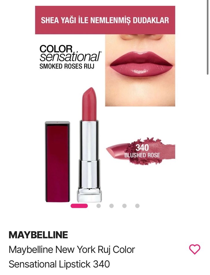 Maybelline Ruj 340 Blushed Rose - Görsel 5