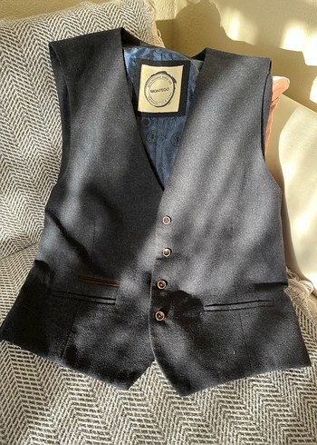 Montego Erkek Klasik Yelek Lacivert, Astarlı (EU 54) - Görsel 2