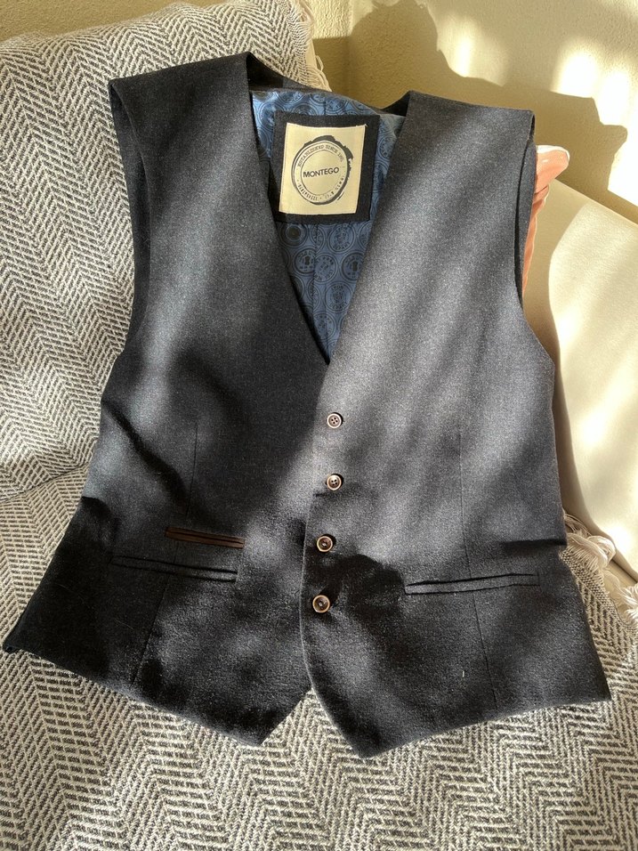 Montego Erkek Klasik Yelek  Lacivert, Astarlı (EU 54) - Görsel 2