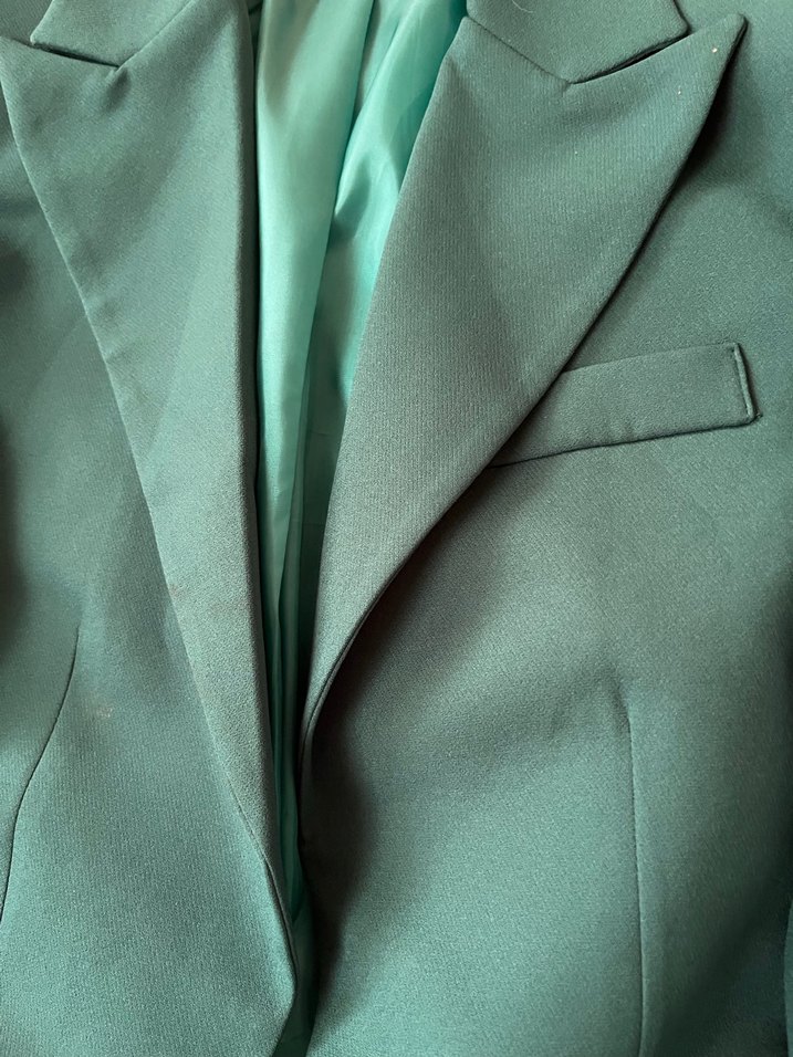 Zümrüt Yeşili Kısa Blazer Ceket  S Beden - Görsel 2