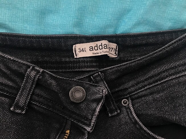 Addax ADDAX Yüksek Bel Dar Paça Püsküllü Paça Jean