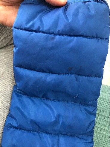 s Beden mavi Renk Koton kapşonlu şişme mont