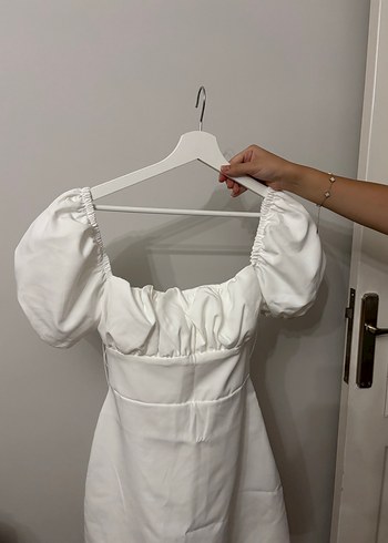 Zara Beyaz Mini Tek Omuz, Mini Boy elbise