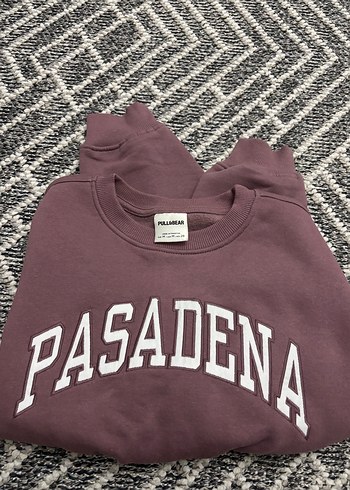 m Beden bordo Renk Lila Kadın Baskılı Oversize Sweatshirt
