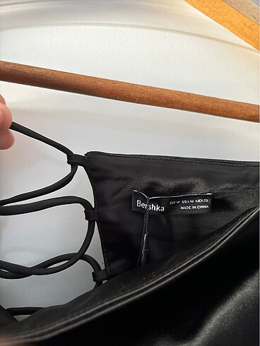 Bershka Bershka siyah saten elbise