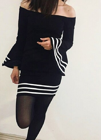 m Beden Siyah mini elbise