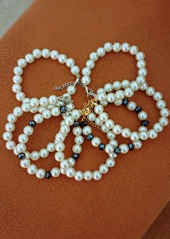 Bohem İnci Boncuklu Turkuaz Bileklik - Görsel 3