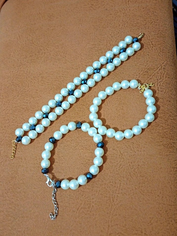 Bohem İnci Boncuklu Turkuaz Bileklik - Görsel 4