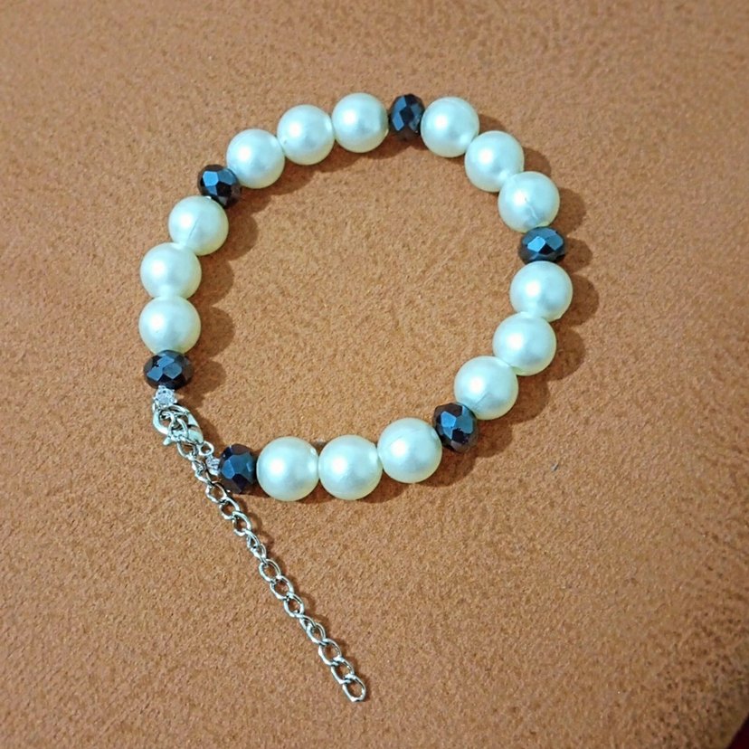 Bohem İnci Boncuklu Turkuaz Bileklik - Görsel 2