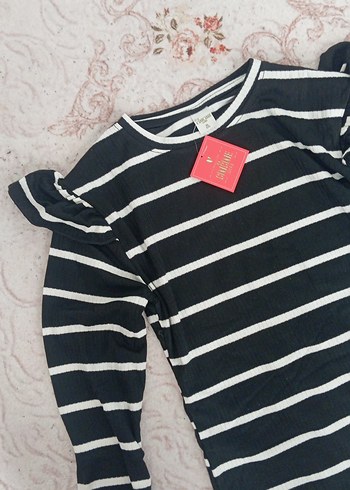 Uzun Kollu Kız Çocuk Tişörtü - Görsel 2