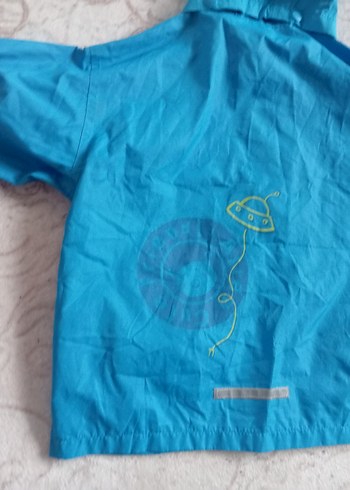 Mavi Erkek Çocuk Fermuarlı Yağmurluk - Görsel 6