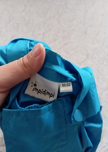 Mavi Erkek Çocuk Fermuarlı Yağmurluk - Görsel 2