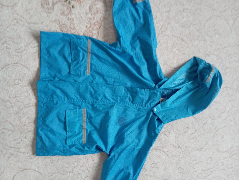 Mavi Erkek Çocuk Fermuarlı Yağmurluk - Görsel 3