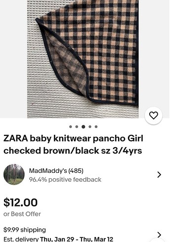 Kız Çocuk Kapüşonlu Kareli Panço - Görsel 3