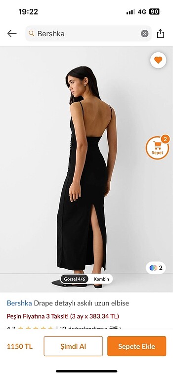 Bershka Uzun Elbise