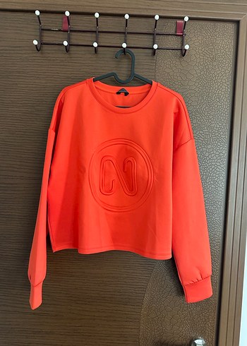NetWork marka Kadın Kırmızı Baskılı Sweatshirt